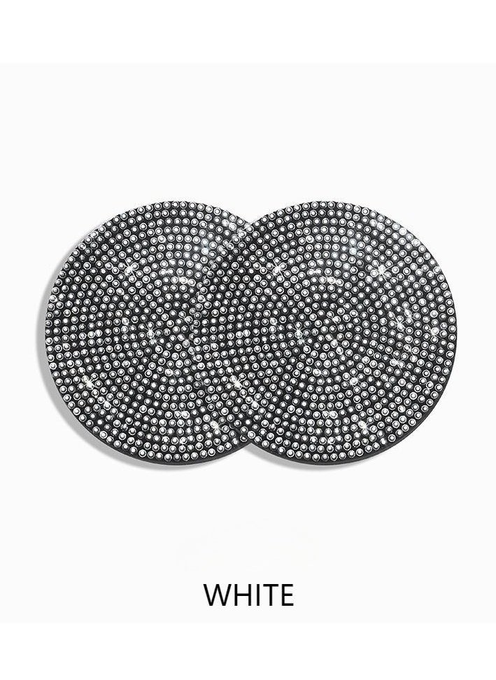 Car Round Coasters 2 Pcs Bling Rhinestone Holder Coasters Rubber Inlay Diamond Design Car Coasters Car Interior Decoration Anti-Slip Shockproof Universal Fashion - pzsku/Z8E18EC4AD98C871198F8Z/45/1741681987/845836b6-1d3f-407a-9ccb-9da3b6129b24