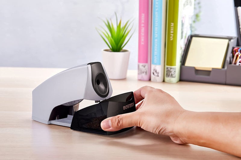 Bostitch Electric Pencil Sharpener, Heavy Duty HHC Cutter Tech, Stall-Free Motor, High Capacity Tray, for Office or Classroom, Silver - Image 5