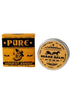 Honest Amish - PURE - Fragrance Free Beard Balm - All Natural - 2 Ounce
