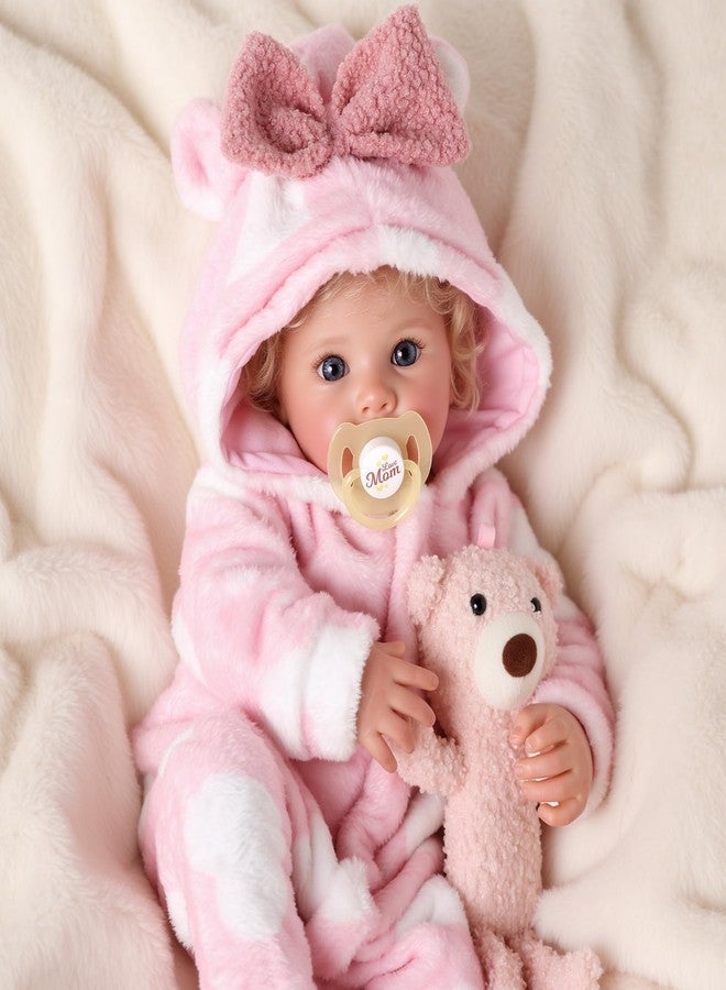 BABESIDE Lifelike Reborn Baby Dolls - 17 Inch Soft Body Realistic-Newborn Baby Doll Girl Blond Curly Hair Real Life Baby Dolls with Gift Box for Kids Age 3+ Collectors - Image 1