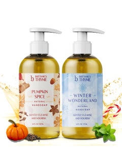 Brittanie's Thyme Brittanies Thyme Fall Natural Olive Oil Liquid Hand Soap Gluten Free Vegan Pumpkin Spice and Winter Wonderland 