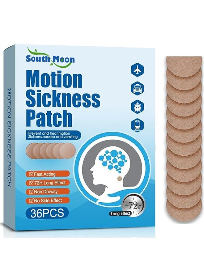 SOUTH MOON 36PCS Motion Sickness Patch, Prevent and Treat Motion Sickness, Portable Post-Ear Patches and Seasickness Belt - Image 1