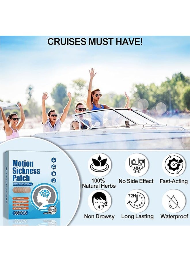 SOUTH MOON 36PCS Motion Sickness Patch, Prevent and Treat Motion Sickness, Portable Post-Ear Patches and Seasickness Belt - Image 4