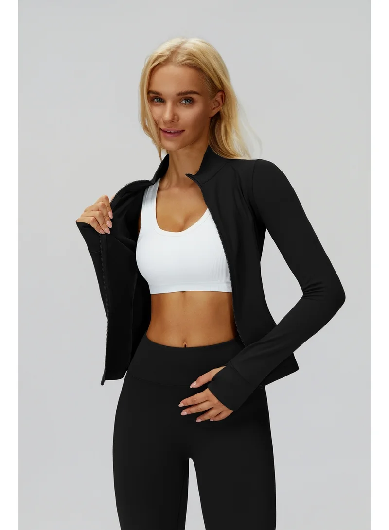 KAWN.YOGA Fitted High-Neck Jacket