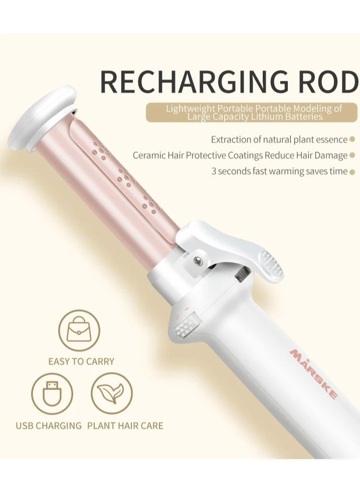 MARSKE Professional Hair Curler,Advanced Ceramics Heating System Fast Heating for Hair Styling Long Hair Short Hair,USB Rechargeable Beauty Hair Curler  - Image 3