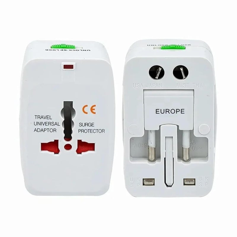 Universal Travel Adapter Works in 150 Countries Worldwide International Plug Adapter Compatible with EU UK US AU Outlets Meghmehul India  - Image 2