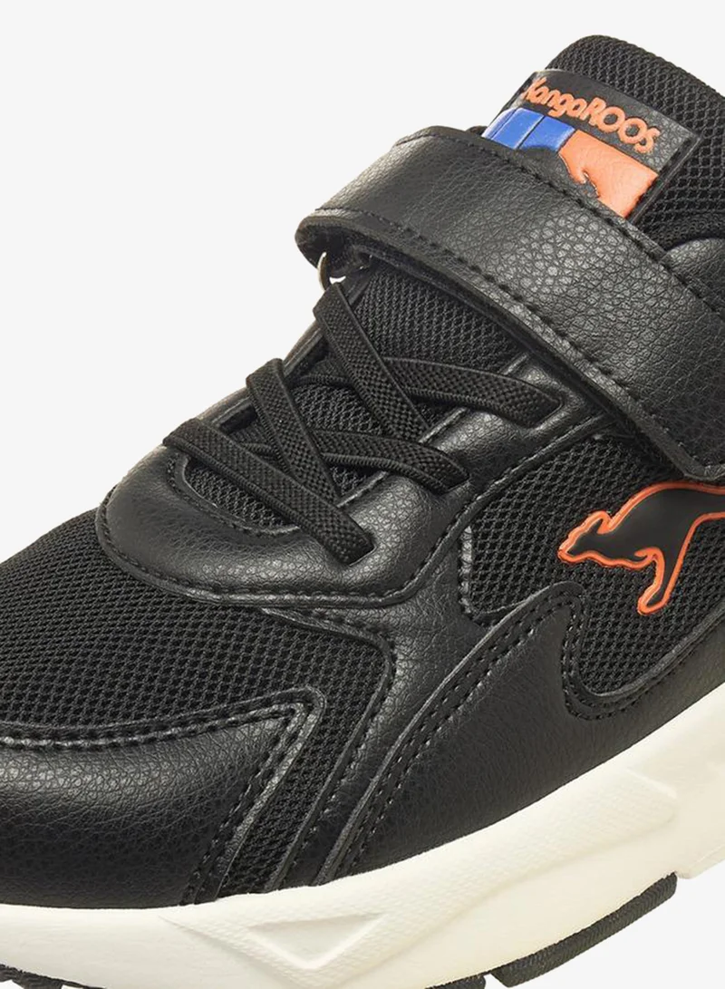 Kangaroos BLACK Boys Hook & Loop School Sports Shoes for Men | Best Price UAE