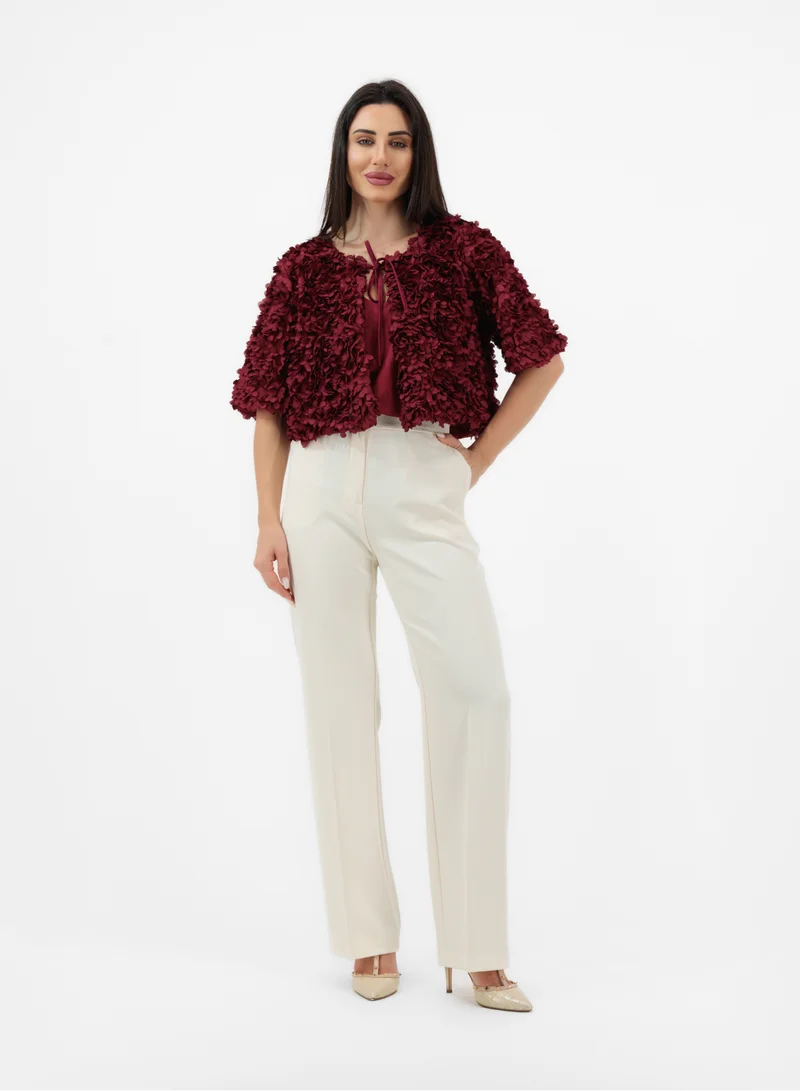 FLORAL TEXTURE STATEMENT JACKET