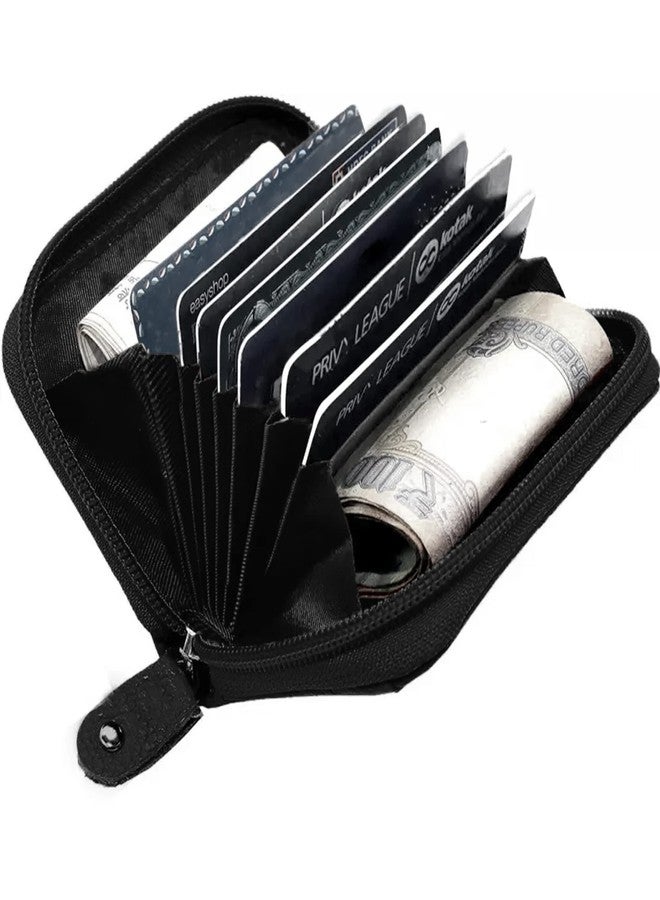 GREEN DRAGONFLY PU Leaher Card Holder for Men/Card Holder for Women,Credit Card Holder Wallet for Men(NMB/202306717-Black) - Image 3
