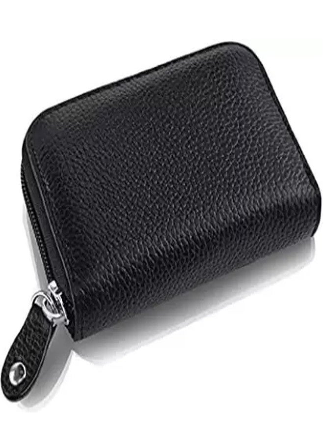 GREEN DRAGONFLY PU Leaher Card Holder for Men/Card Holder for Women,Credit Card Holder Wallet for Men(NMB/202306717-Black) - Image 2
