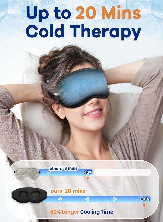 BeeVines 3D Contoured Cooling Eye Mask for Puffy Eyes Migraines Headache Fast Relief, After Surgery Care, Ice Pack for Cold Compress, 6 OZ Gel Weighted Sleep Mask for Sleeping, 100% Blackout - Image 3