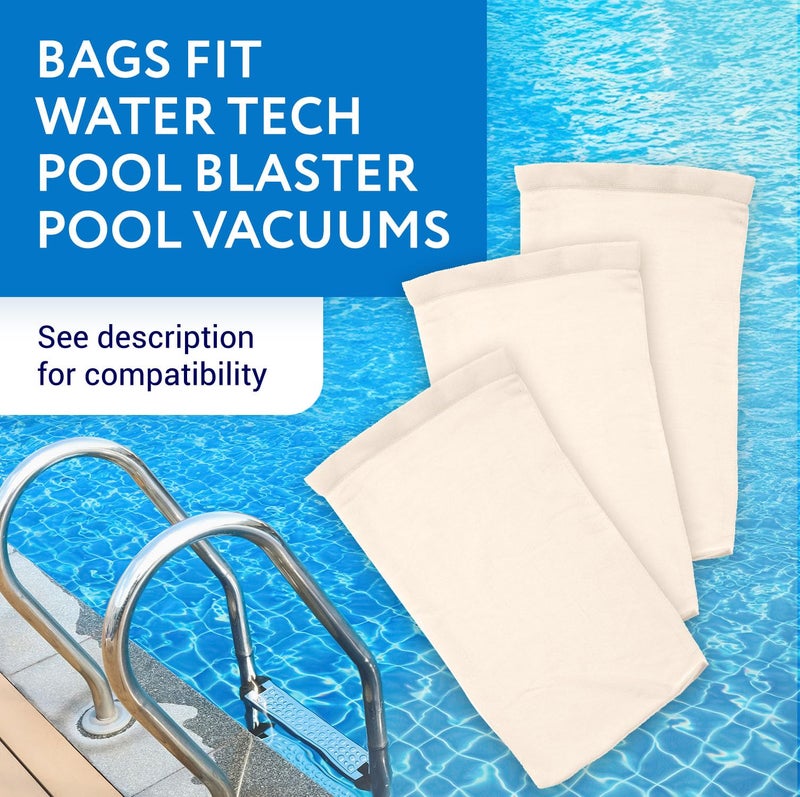 IMPRESA IMPRESA Micro Filter Pool Vacuum Cleaner Bags - 10 Pack - Fits Water Tech Pool Blaster Vacuum Cleaners - Traps Fine Debris, Silt, Sand, Dirt and More  - Image 4