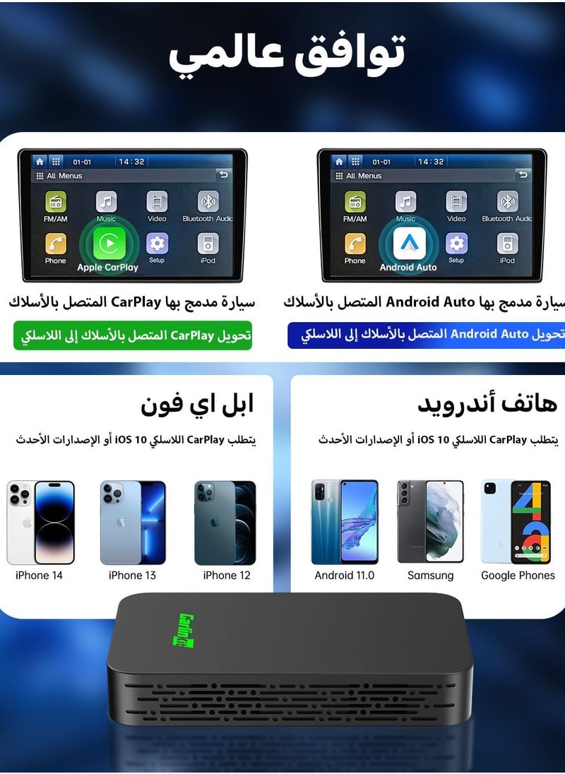 Carlinkit - CarlinKit 5.0 Wireless CarPlay and Android Auto Adapter, 2-in-1, 5GHz WiFi - Image 1