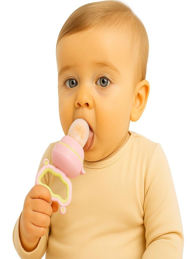 DTR Creation Baby Fruit & Food Feeder ? Silicone Nibbler Teether Accessory for Babies | BPA-Free | Purple & Green - Image 2