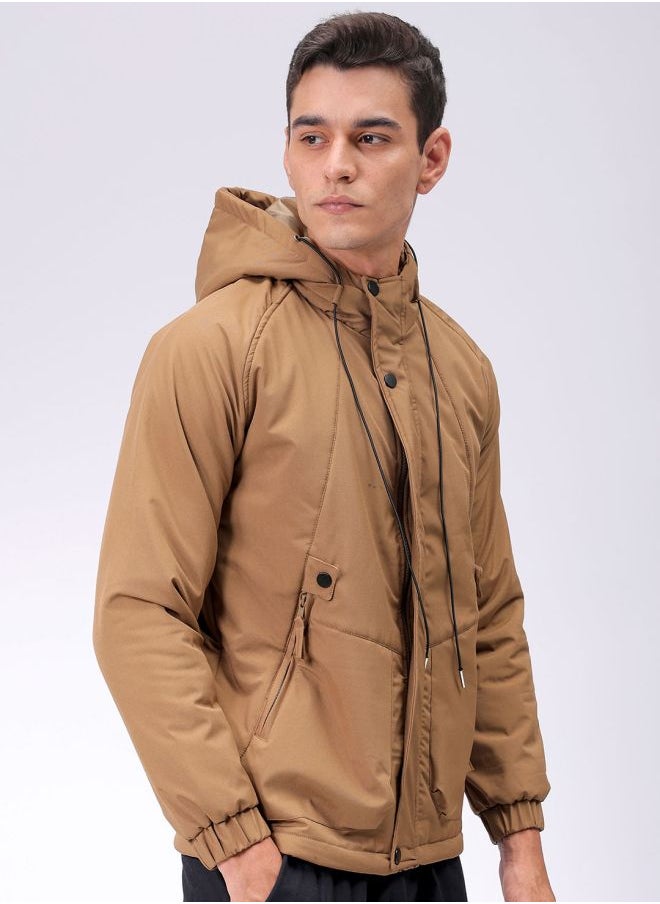 The Indian Garage Co - Men Slim Fit Solid Puffer Jackets - Image 1