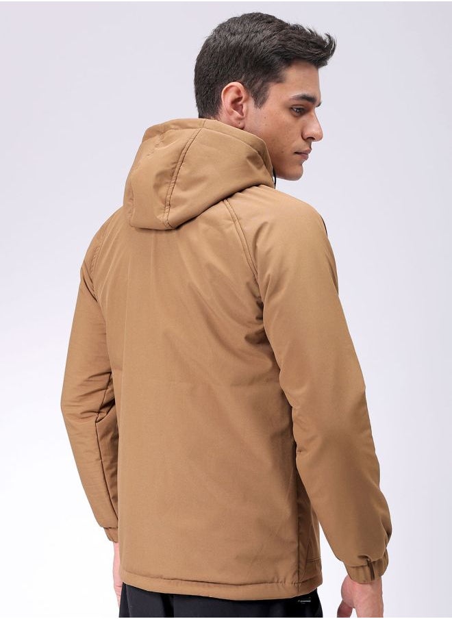 The Indian Garage Co - Men Slim Fit Solid Puffer Jackets - Image 1