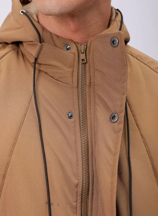 شركة المرآب الهندية Men Slim Fit Solid Puffer Jackets