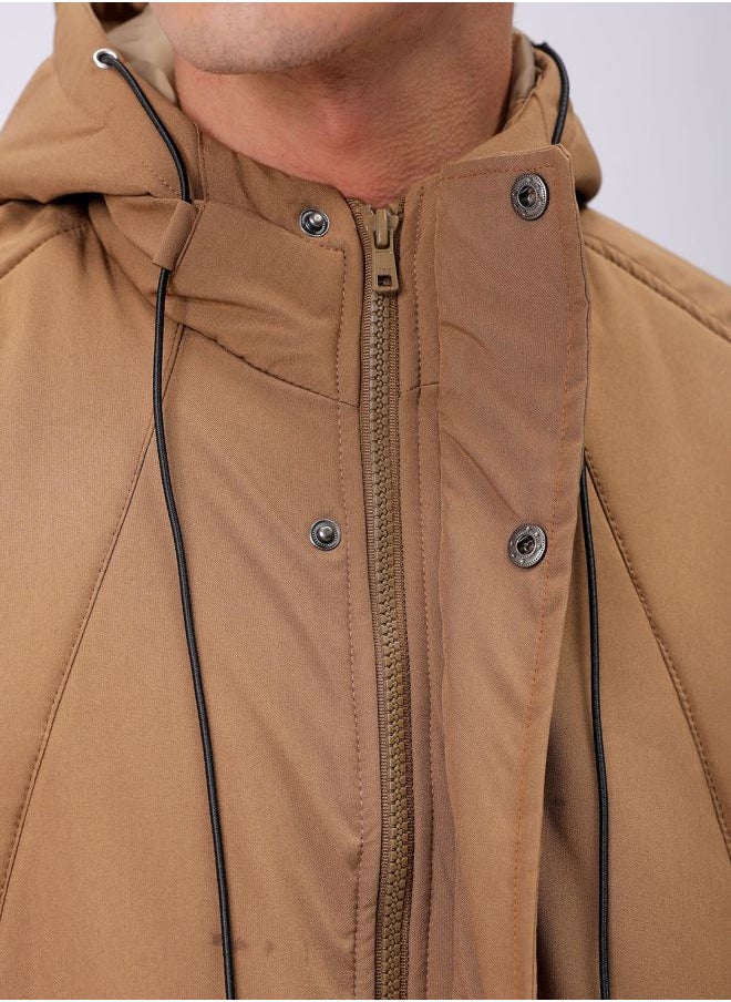 The Indian Garage Co - Men Slim Fit Solid Puffer Jackets - Image 1