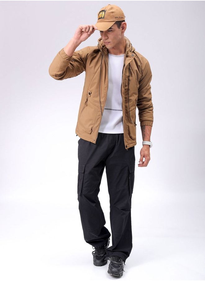 The Indian Garage Co - Men Slim Fit Solid Puffer Jackets - Image 1