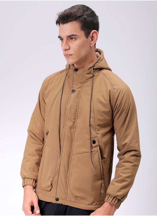 The Indian Garage Co - Men Slim Fit Solid Puffer Jackets - Image 1