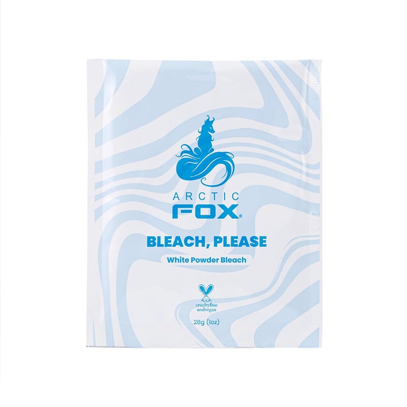 ARCTIC FOX Bleach Please White Powder Bleach Individual Sachet 28g 1oz for touch ups highlights or small applications like money pieces