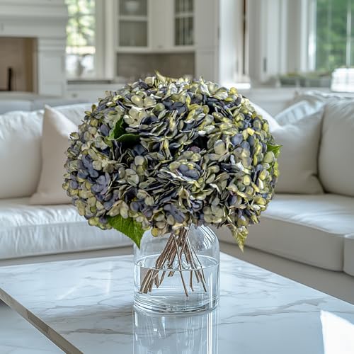 Bailikang 10 Pcs Faux Silk Hydrangea with Stems - Fall Hydrangeas Artificial Flowers Silk Flower Fall Winter Artificial Bouquet for Wedding Bridal Home Table Decor Without Vase - Image 5