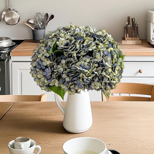 Bailikang 10 Pcs Faux Silk Hydrangea with Stems - Fall Hydrangeas Artificial Flowers Silk Flower Fall Winter Artificial Bouquet for Wedding Bridal Home Table Decor Without Vase - Image 3