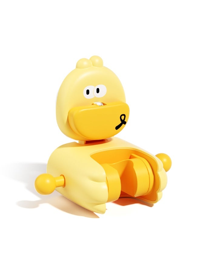 هومستر حامل دش بطريقة الشفط على شكل بطة – مثبت حمام بدون حفر مع حامل رشاش قابل للتعديل للأطفال | مصنوع من مادة ABS متينة وتحمل وزن 20 رطلاً | تصميم مقاوم للصدأ والماء للاستخدام طويل الأمد | مثالي لاستحمام الأطفال، غسل الحيوانات الأليفة ورؤوس الدش المحمولة - Image 1