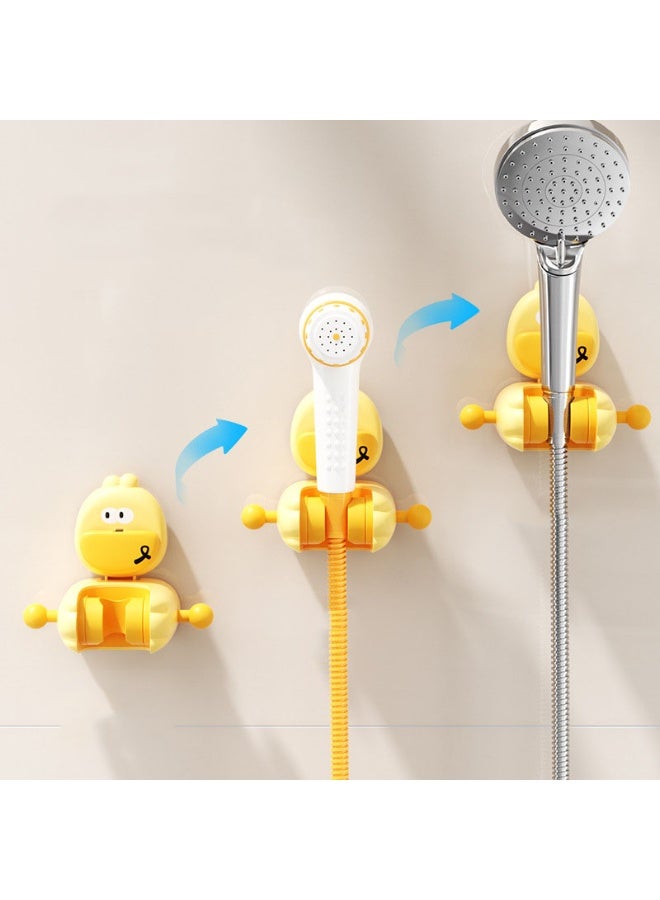 هومستر حامل دش بطريقة الشفط على شكل بطة – مثبت حمام بدون حفر مع حامل رشاش قابل للتعديل للأطفال | مصنوع من مادة ABS متينة وتحمل وزن 20 رطلاً | تصميم مقاوم للصدأ والماء للاستخدام طويل الأمد | مثالي لاستحمام الأطفال، غسل الحيوانات الأليفة ورؤوس الدش المحمولة - Image 5