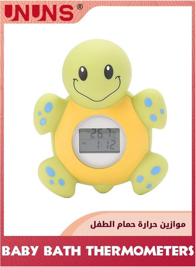 UNUNS Baby Bath Thermometer,Cute Tortoise Bathroom Water Thermometer For Kids,Bathroom Safety Temperature With Automatic Induction Switch,LED Warning,Smart Accurate - Image 2