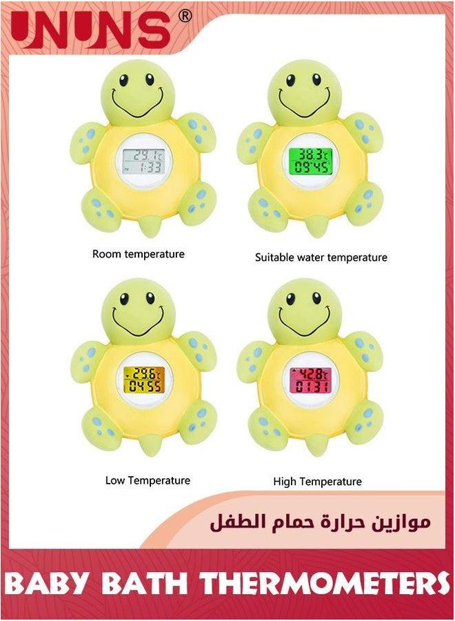 UNUNS Baby Bath Thermometer,Cute Tortoise Bathroom Water Thermometer For Kids,Bathroom Safety Temperature With Automatic Induction Switch,LED Warning,Smart Accurate - Image 4