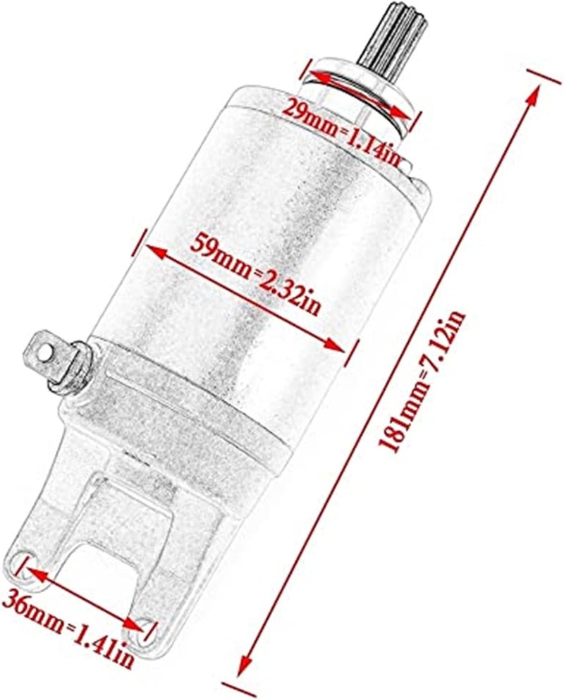 Vuzmode Motorcycle Starter Motor for Bandit Models - Image 5