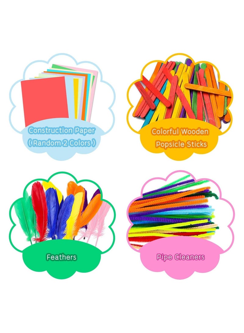 Mumoo Bear 1000PCS Arts and Crafts Supplies for Kids Toddler DIY Art Craft Kits Crafting Materials Toys Set for School Home Projects Craft Supplies - Image 2