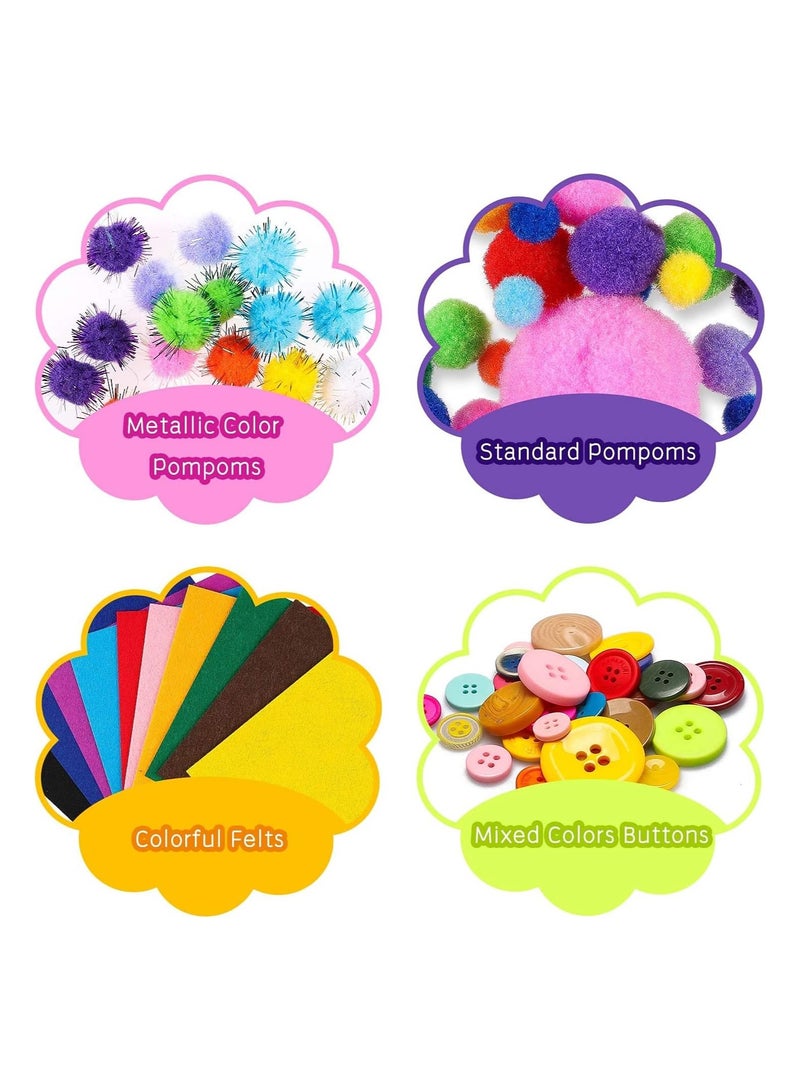 Mumoo Bear 1000PCS Arts and Crafts Supplies for Kids Toddler DIY Art Craft Kits Crafting Materials Toys Set for School Home Projects Craft Supplies - Image 3