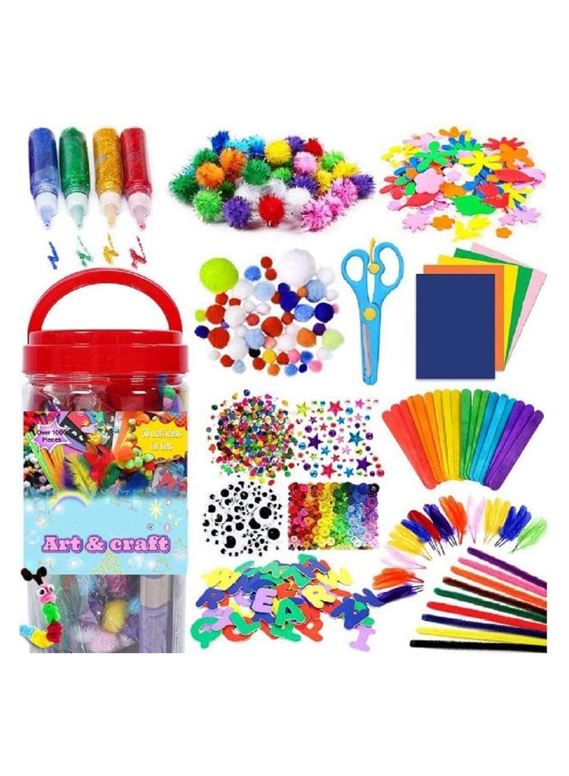 Mumoo Bear 1000PCS Arts and Crafts Supplies for Kids Toddler DIY Art Craft Kits Crafting Materials Toys Set for School Home Projects Craft Supplies - Image 1