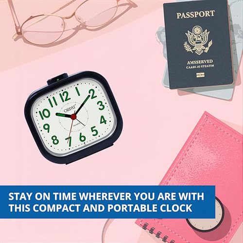 Orpat Beep Alarm Clock (Black, TBB-127) 12.8 x 11.8 x 6.6 cm,Plastic - Image 3