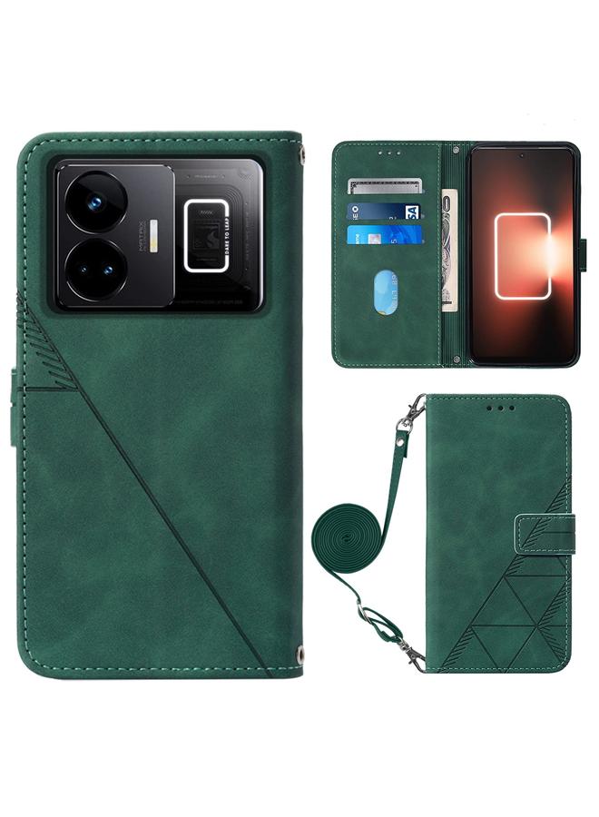 erorex Case For Realme GT Neo 5 5G / GT 3 Crossbody 3D Embossed Flip Leather Phone Case - Image 1
