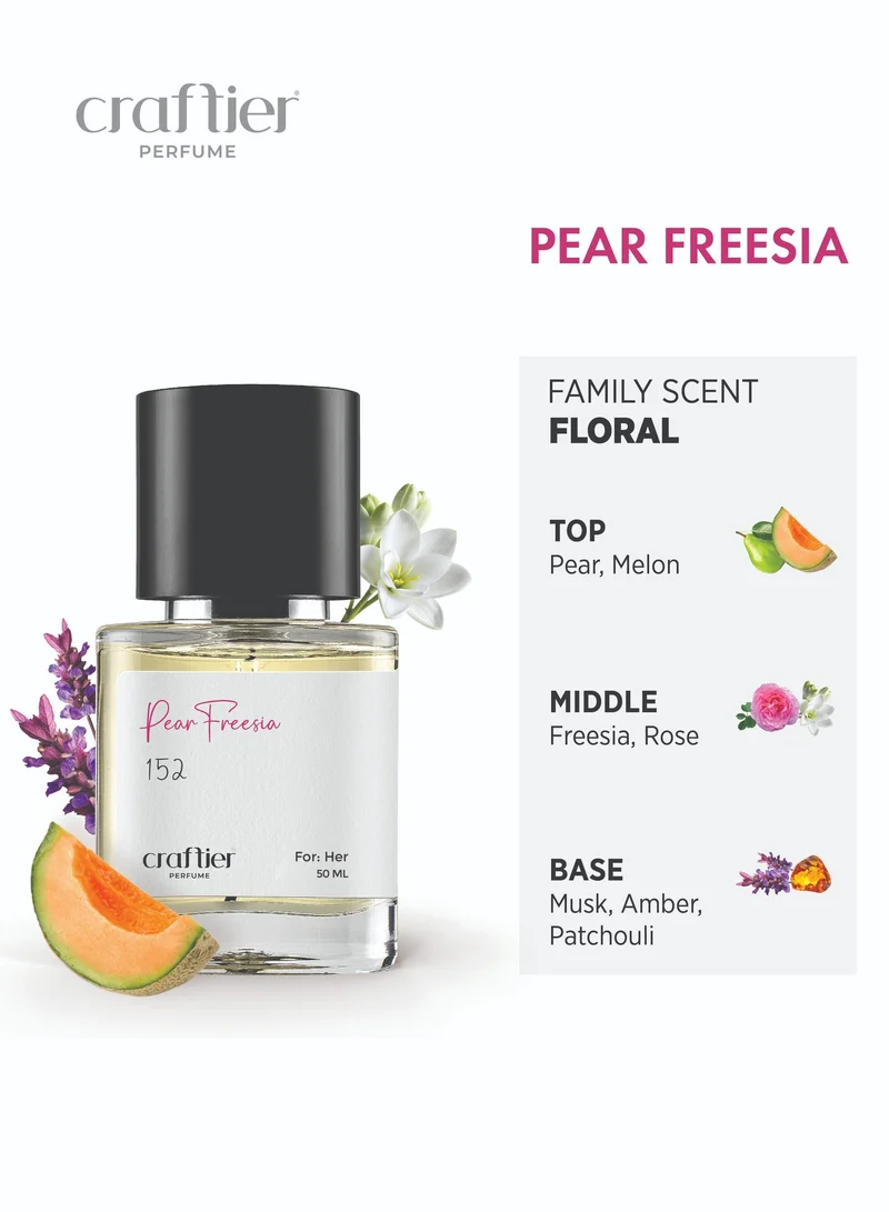 Craftier Perfume Inspired-English Pear&Ferri PEAR FREESIA - Inspired of-ENGLISH PEAR & FREESIA, Eau De Parfum for Women - 50ml, Long Lasting Floral Fragrance Upto 16 Hrs, Travel Size Women's Perfume for Women | Best Price UAE
