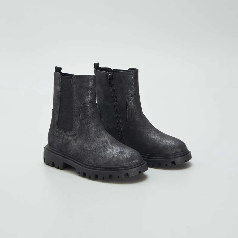 Kiabi Chelsea Boots With Notched Sole Black
