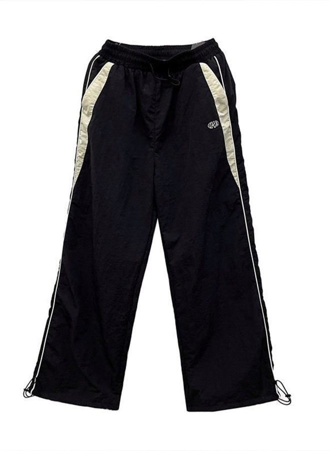 FCOOLYEET Mens Y2k Sweatpants Vintage Baggy Pants Hip Hop Track Pants Y2k Parachute Pants for Men, Xb#black, X-Large - Image 5