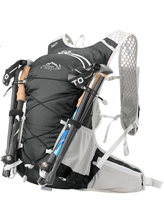 Inoxto Cycling Bag, Hiking And Trail Running Backpack, 18L Outdoor Bag, Mountaineering Pack, Lightweight Travel Backpack, 607 Black And Gray - Image 1