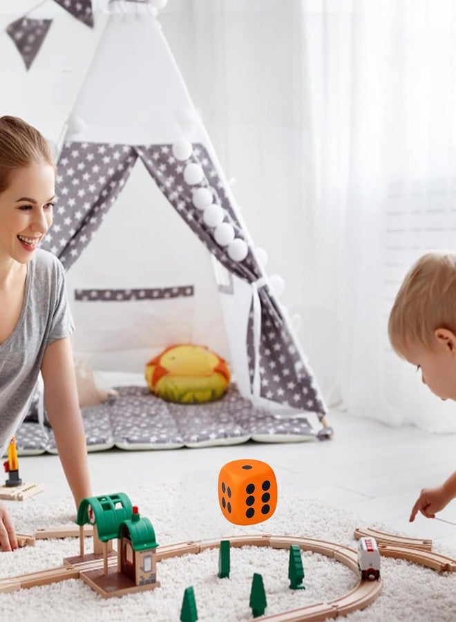 مكعبات نرد برتقالية كبيرة، مكعبات نرد، تصميم ثابت، مناسبة لألعاب الطاولة، والتجمعات في الفناء الخلفي، ورحلات التخييم - Image 5