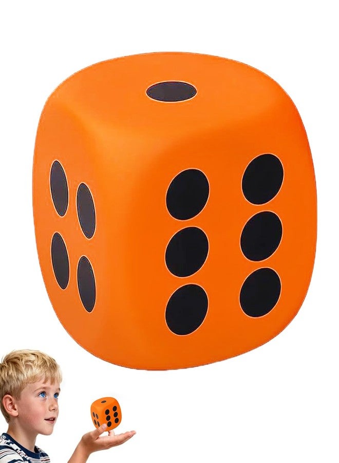 مكعبات نرد برتقالية كبيرة، مكعبات نرد، تصميم ثابت، مناسبة لألعاب الطاولة، والتجمعات في الفناء الخلفي، ورحلات التخييم - Image 1