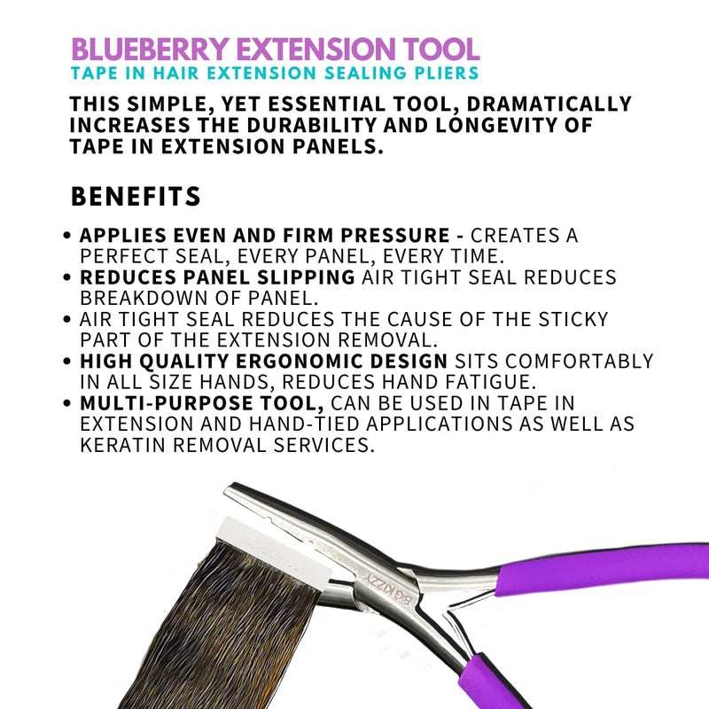 Big Kizzy Hair Extensions Tape Pressing Sealing Tool + 72 Tabs Regular Hold + 72 Tabs Extra Hold 4cm x .8cm Hair Extension Tape. Compatible with Hot Heads, Hairdreams, Babe & Most Other Brands. - Image 4