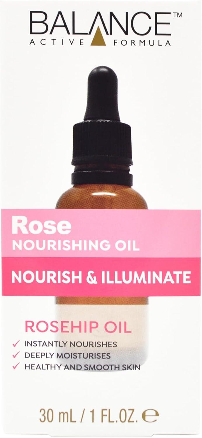 Balance Active Formula Rose Nourishing Oil 30ml Infused with Rosehip Oil Deeply Moisturises Strengthens Skin Barrier FastAbsorbing RadianceBoosting Formula
