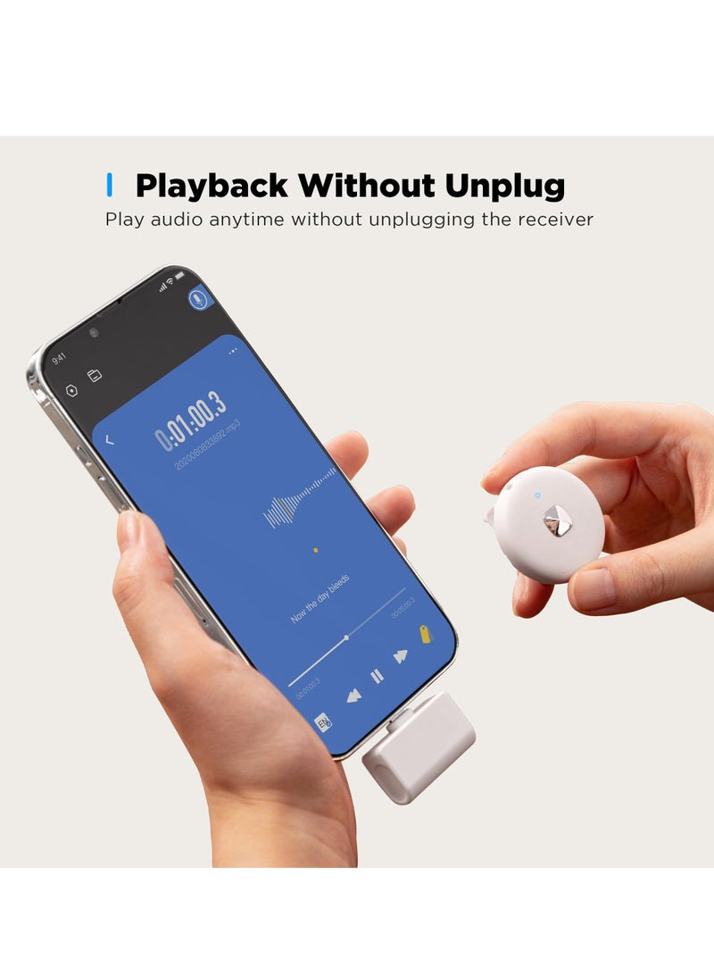 Wireless Lavalier Microphone for iPhone with Noise Cancellation and Magnetic Clip,18H Battery MFi Certified Lapel Mic for iPhone/iPad YouTube Vlog Video/Live Streaming  - Image 2