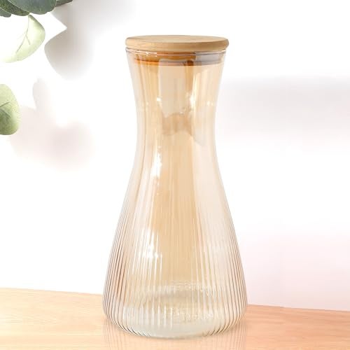 UMAI Borosilicate Glass Water Jug with Airtight Lid | Glass Jar for Water with Handle | Glass Jug for Water | Water Jugs for Dining Table | Detox Water Jar | Water Jar (1.5L (no Handle)) - Image 1