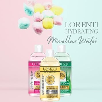 Lorenti Skin Micellar Water For Waterproof Makeup Facial Cleanser Makeup Remover 0 MakeUp Residue Any Skin Type 135 Fl Oz Chamomile Extract 400 ml - Image 3