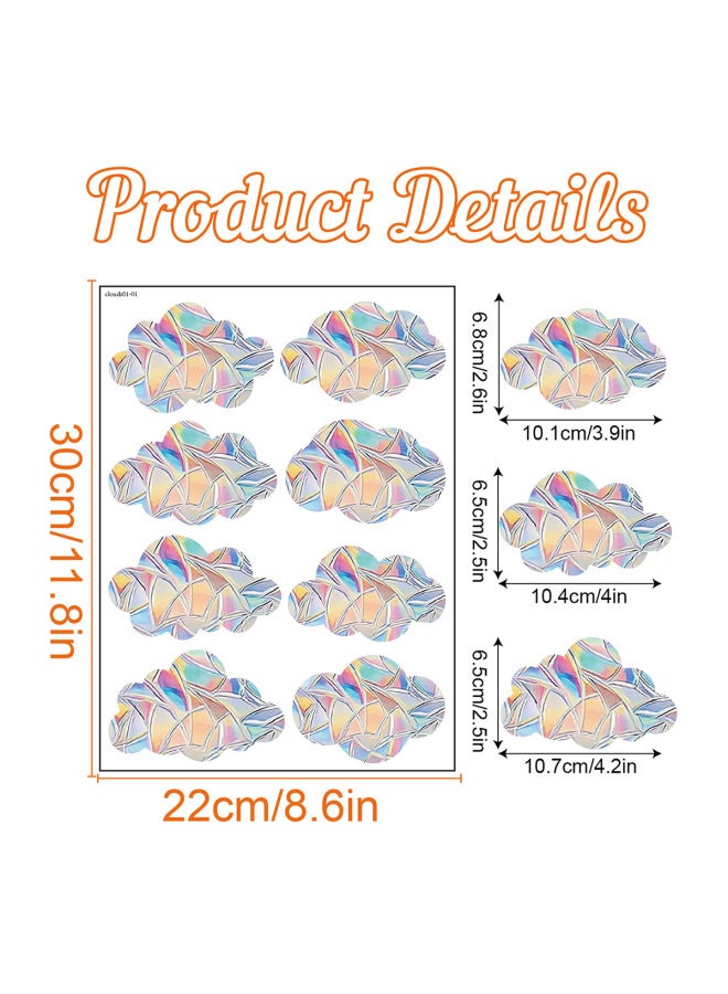 Colorful Window Sticker Rainbow Prism Butterfly Home Decoration Static Glass Sticker Pvc Anti-collision Glass Sticker