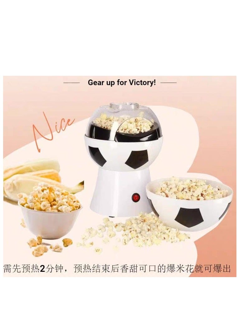 بيج آلة صنع الفشار الكهربائية الصغيرة لكرة القدم، آلة نفخ الطعام للأطفال الصغار، آلة تفجير الفشار الصحي، قابس أمريكي - Image 2